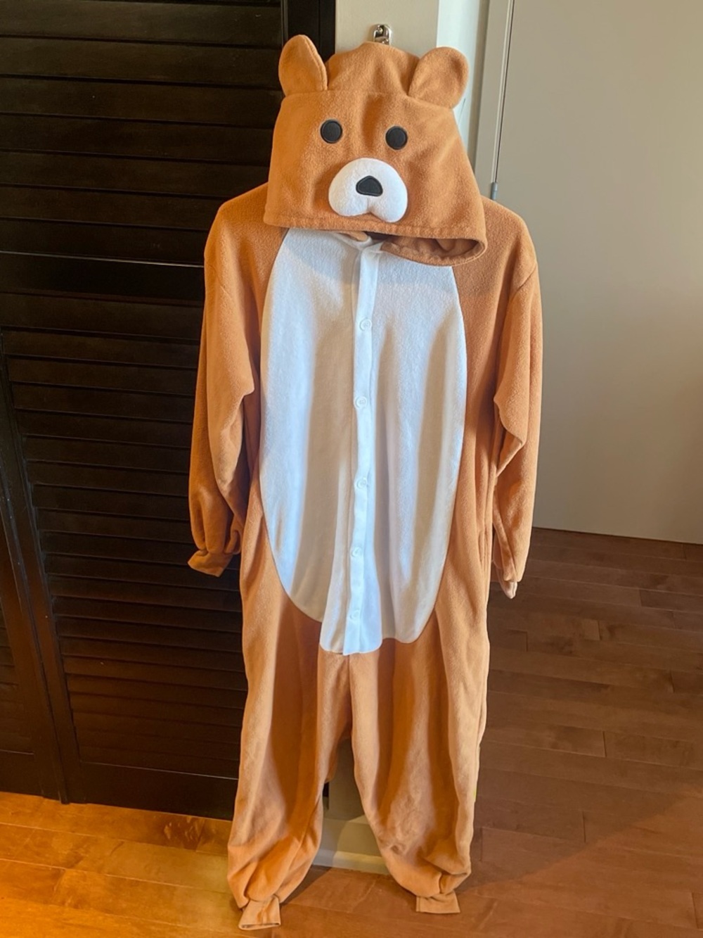 Cute Bear Onesie Pajama - Brown & White Hooded Kigurumi